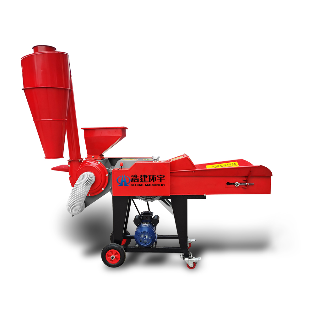 Grass cutting and shredding machine